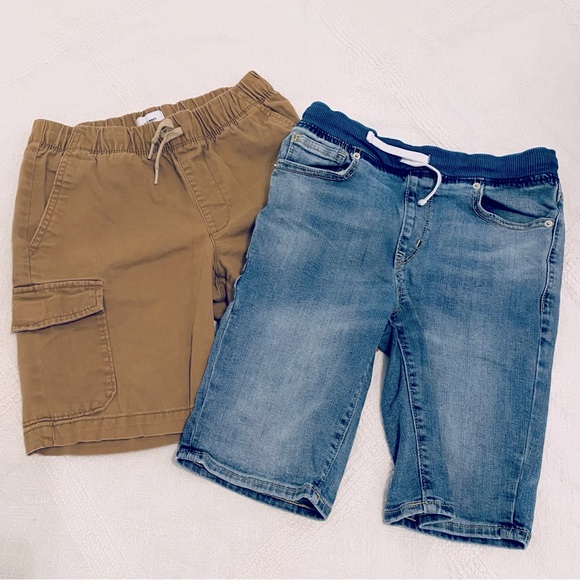 Old Navy Other - Old Navy Kids Shorts Set of 2 - Jean & Khaki Size L 10-12